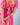FLYING TOMATO Taylor Solid Pink Puff Sleeve Dress